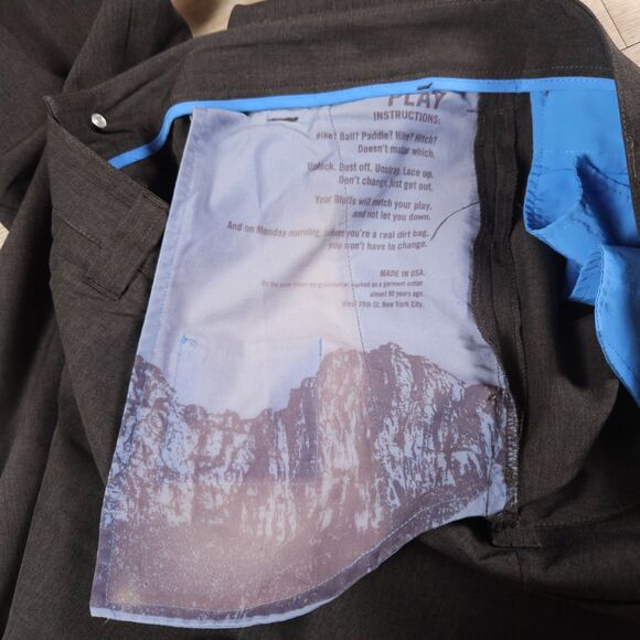 Bluffworks Chino Pants Mens 34x32(31) Gray Original Regular Fit Travel Work - Picture 5 of 16